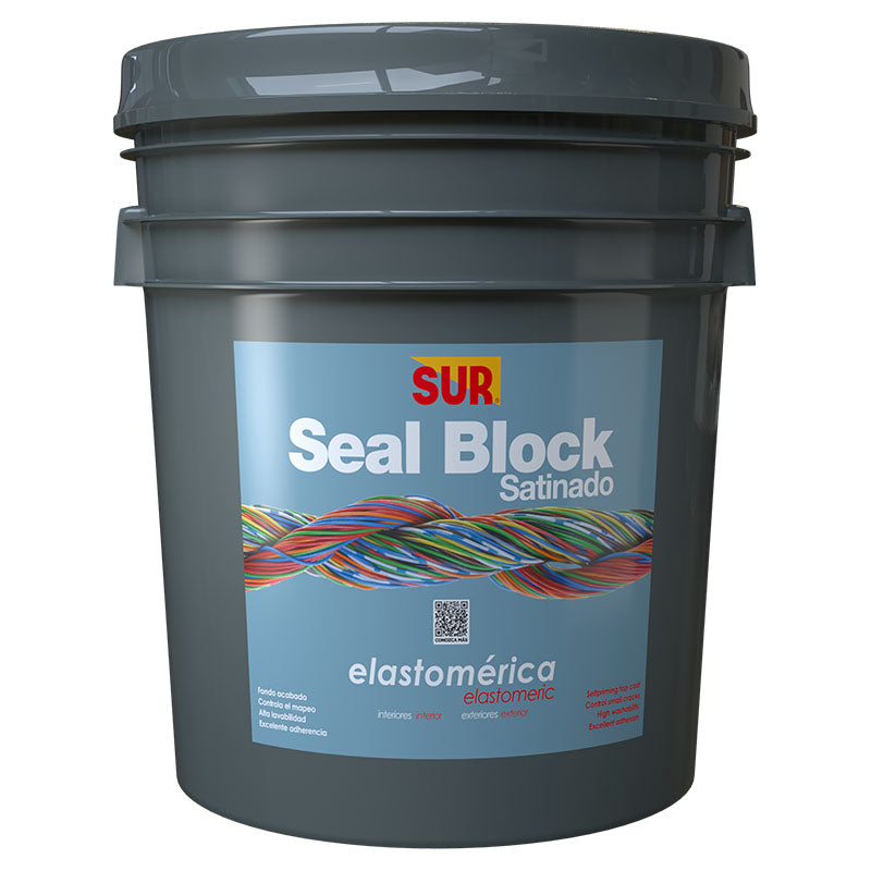 Pintura Seal Block blanco satinado 5 gal SUR