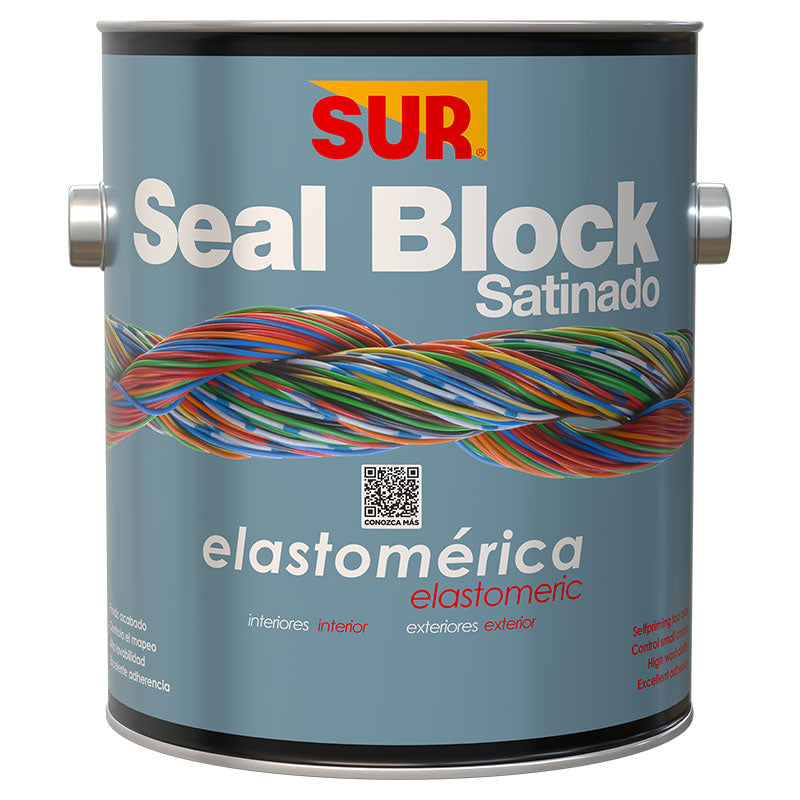 Pintura Seal Block blanco satinado 1 gal SUR