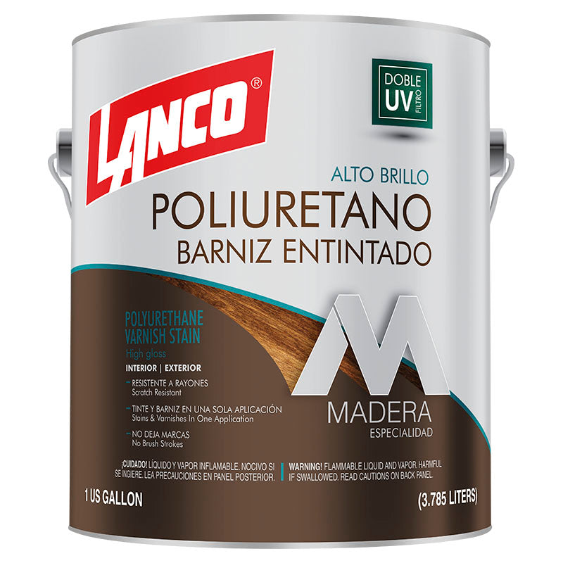 Barniz poliuretano maple brillante 1 gal Lanco