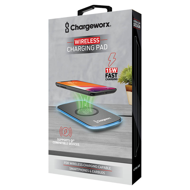 Cargador inalámbrico 15 W negro Chargeworx