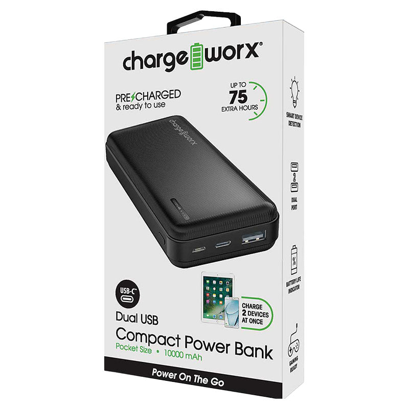 Batería portatil 10000 mah negro