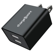 Cargador negro doble puerto Charge worx