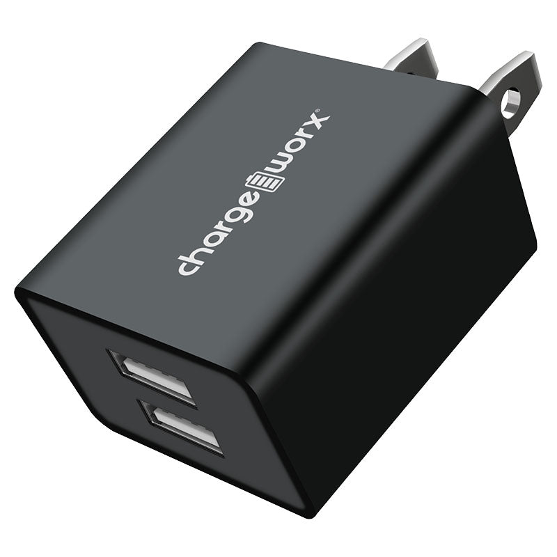 Cargador negro doble puerto Charge worx