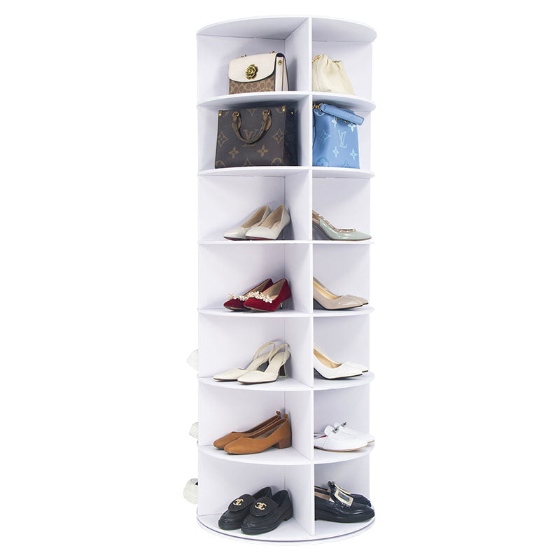 Organizador giratorio multiuso WPC blanco 161 x 60 x 60 Basic Living