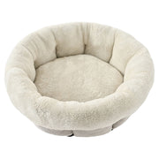 Round polyester pet bed 14 x 45 x 45 cm beige