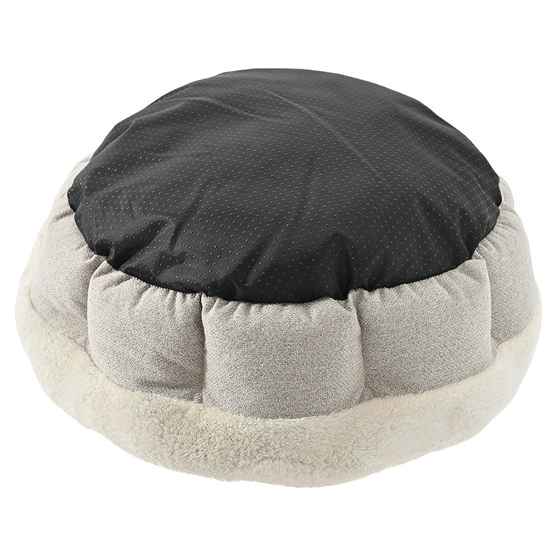 Round polyester pet bed 14 x 45 x 45 cm beige