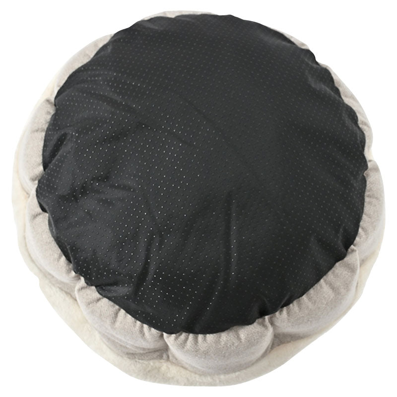 Round polyester pet bed 14 x 45 x 45 cm beige