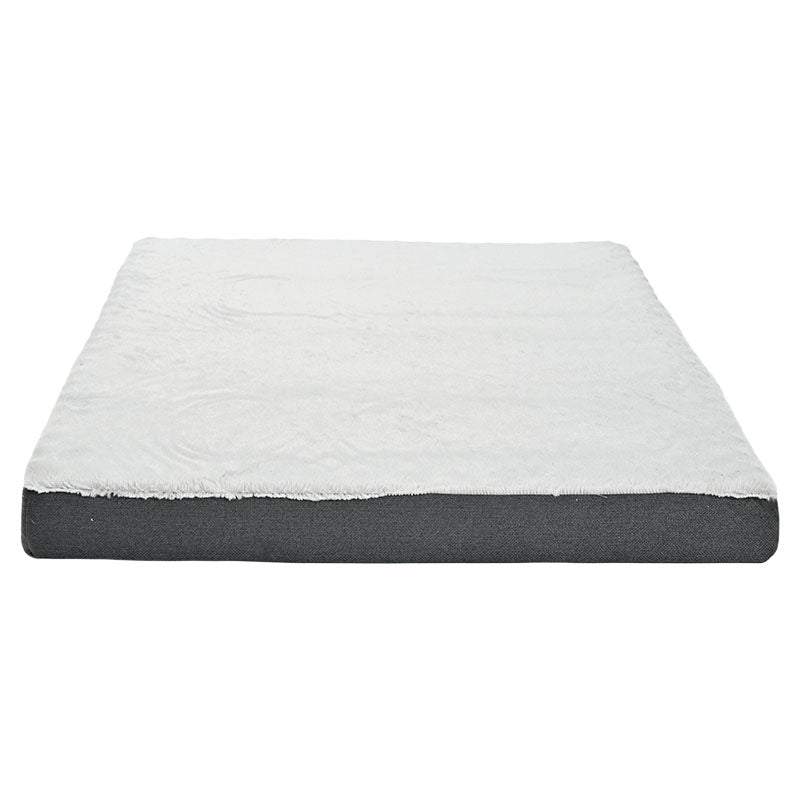 Cama para mascotas rectangular poliéster 8 x 81 x 114 cm gris