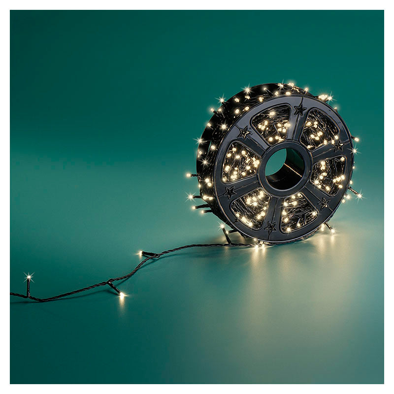 Luces LED tradicional 500 luces 50 m blanco cálido.