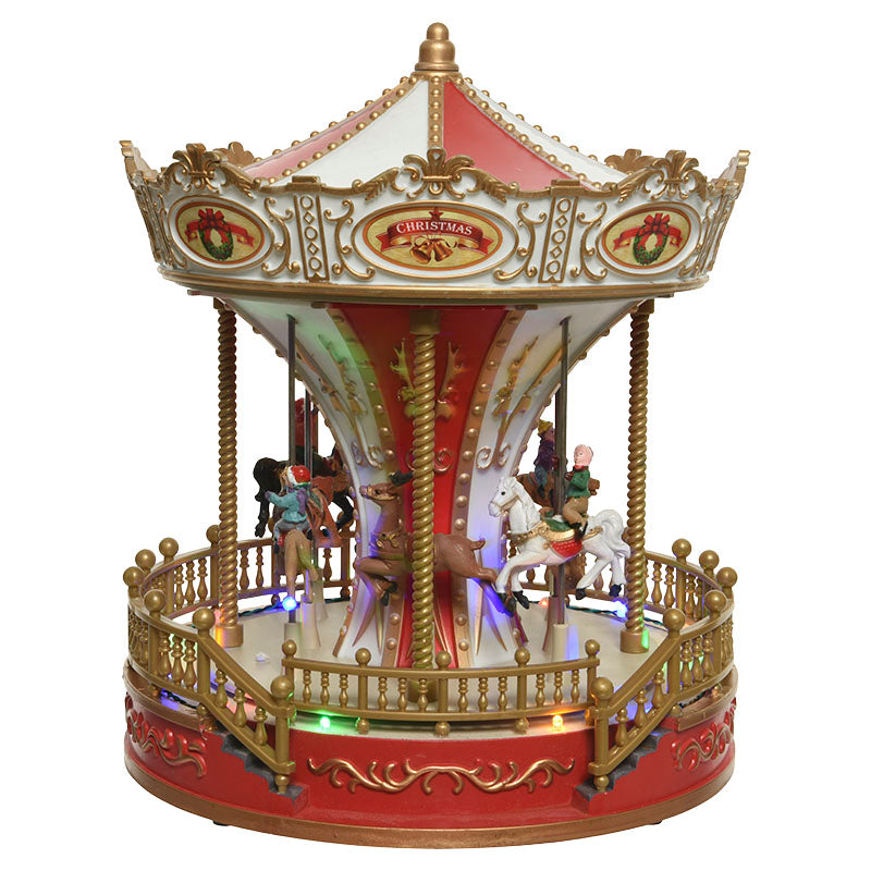 Carrusel navideño estilos varios batería 30.5 x 24 x 24 cm