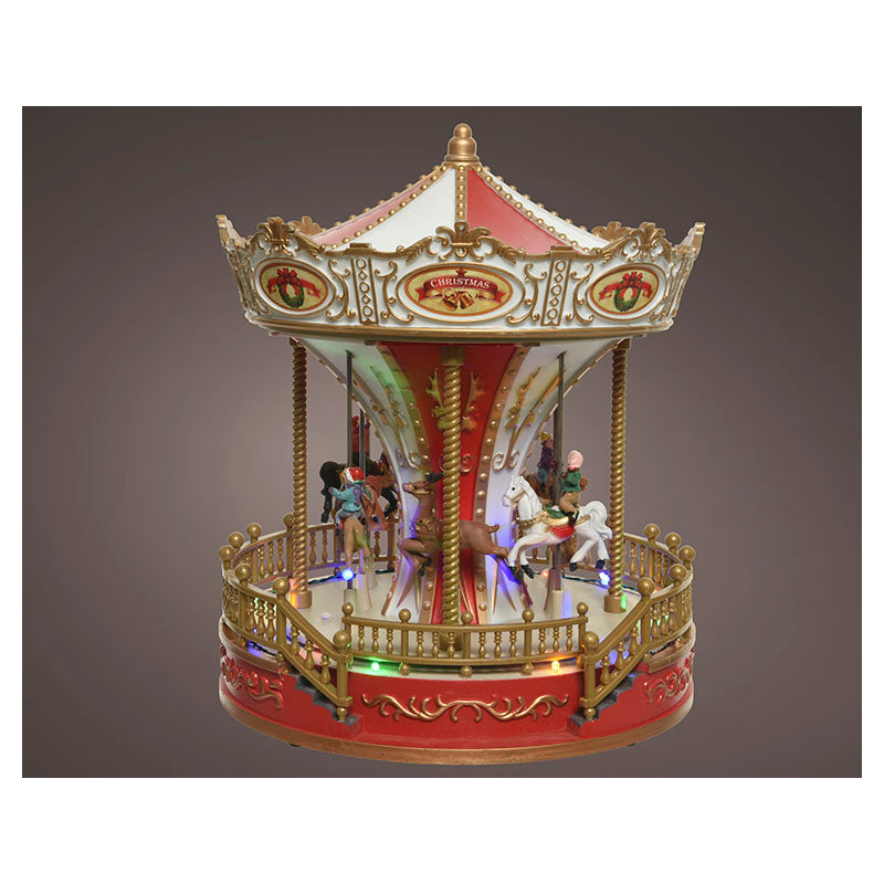 Carrusel navideño estilos varios batería 30.5 x 24 x 24 cm