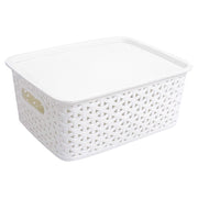 Basket 5.3 L white includes lid light-duty use