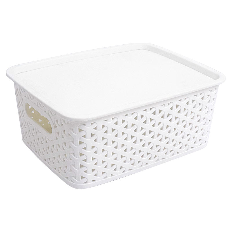 Basket 5.3 L white includes lid light-duty use
