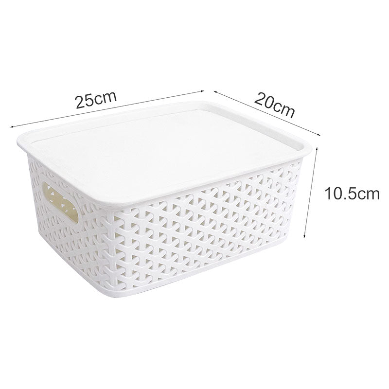 Basket 5.3 L white includes lid light-duty use