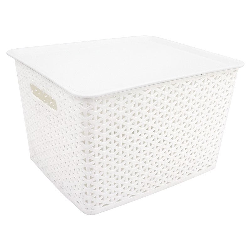 Canasta 25.5 L blanco incluye tapa uso liviano