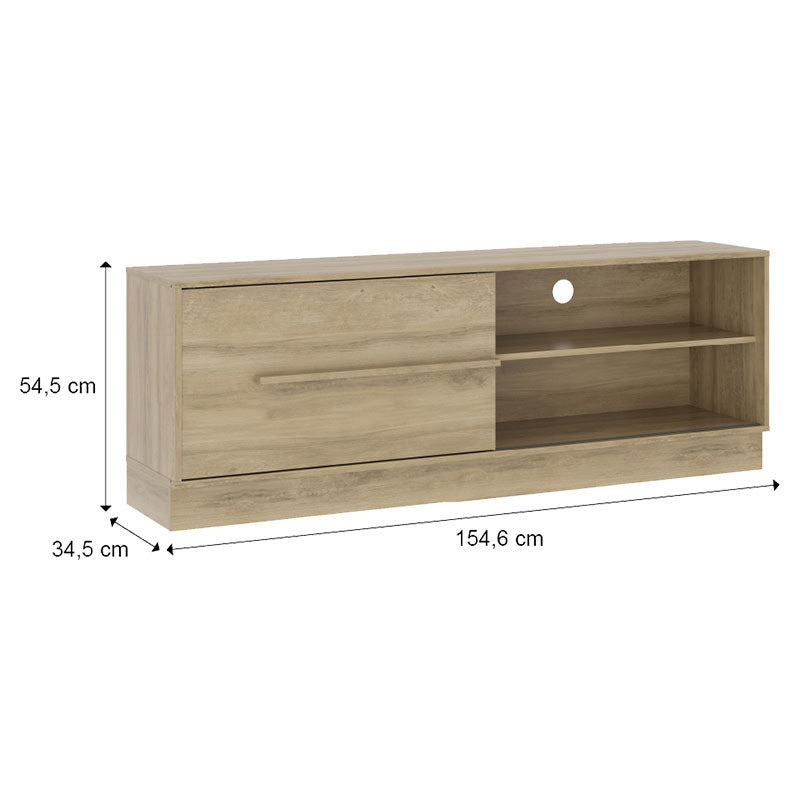 Mueble TV MDP noce puerta corrediza 54,5 x 154,6 x 34,5 cm