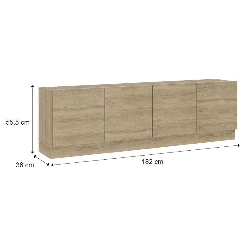 Mueble TV MDP noce 55,5 x 182 x 36 cm