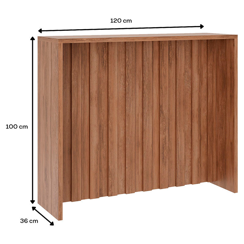 Isla de cocina MDP nogal 100  x 120 x 36 cm