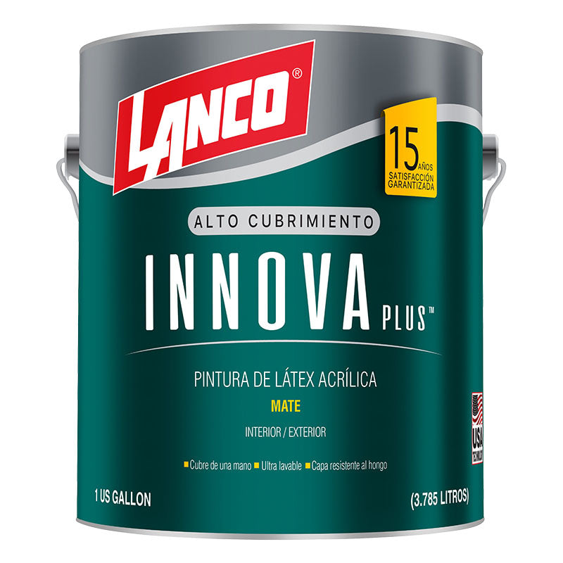Pintura látex Innova Plus blanco satín 1 gal Lanco