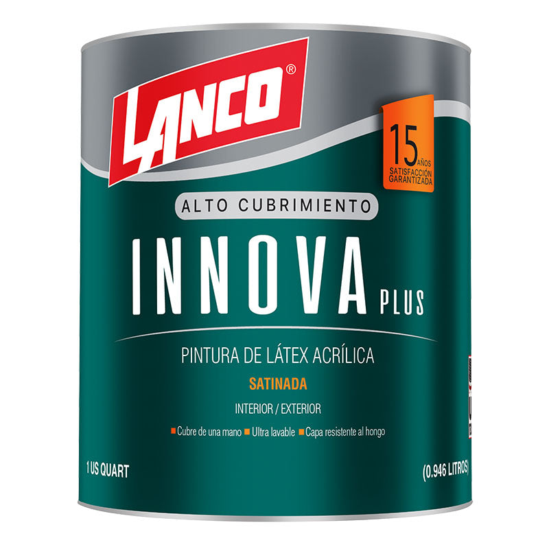 Lanco Innova Plus Satin White Latex Paint 1/4 gal