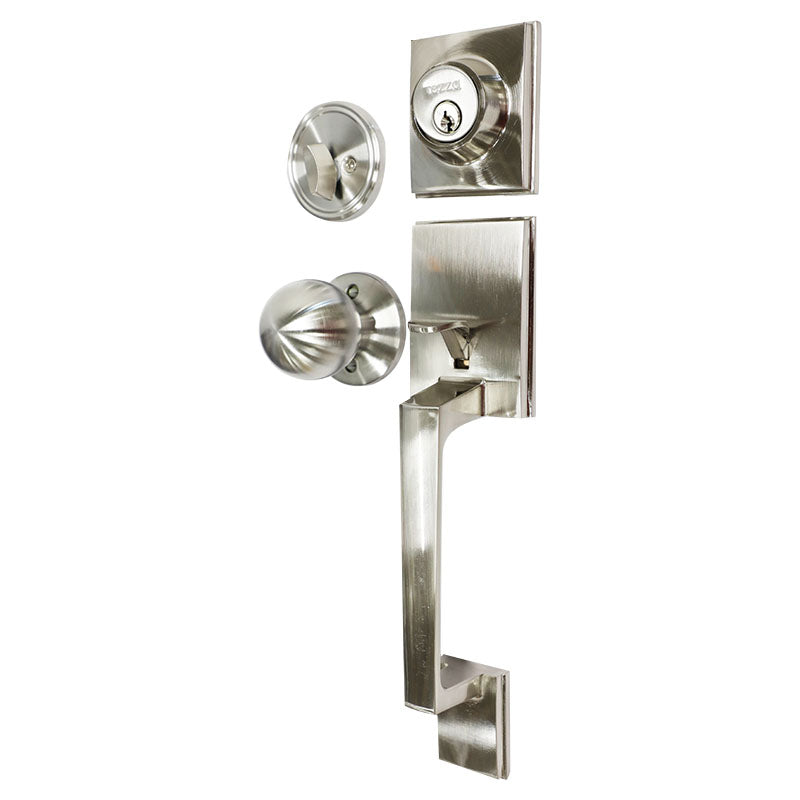 Tezza mechanical lock with satin zinc alloy key