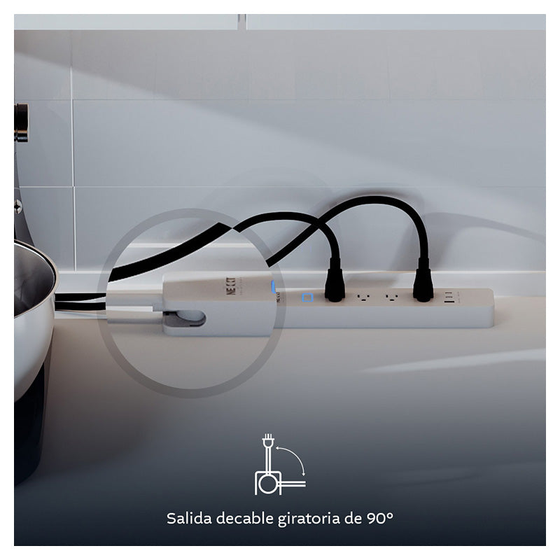 Regleta inteligente con puertos USB Wi-Fi Nexxt Solutions