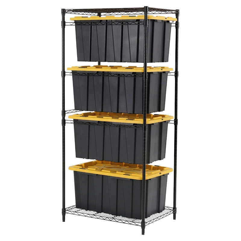 Estante de acero 5 niveles 174,7 x 78,7 x 58,4 cm 27 kg por nivel negro