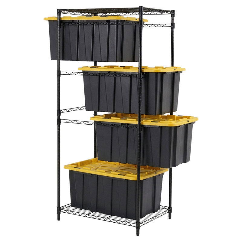 Estante de acero 5 niveles 174,7 x 78,7 x 58,4 cm 27 kg por nivel negro