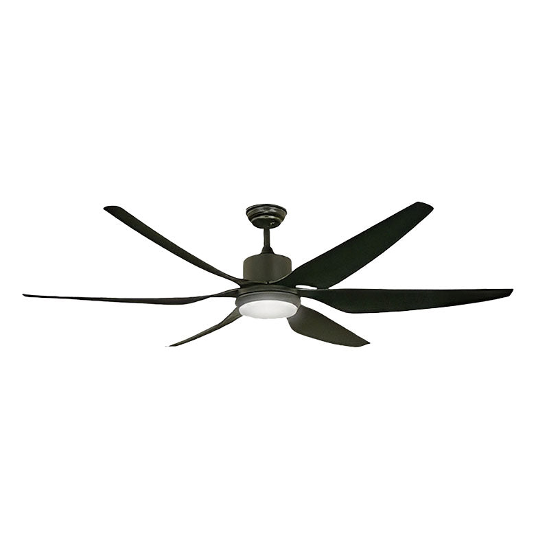 Ventilador LED smart de techo DC 66" negro 24 W 3CCT con control remoto Designers