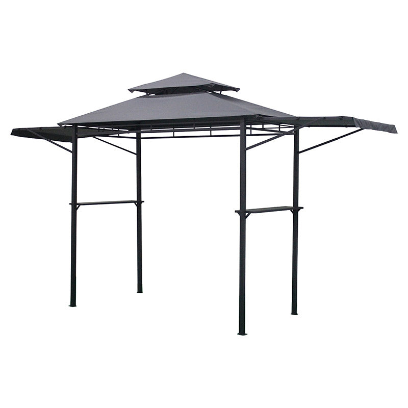 Toldo para parrilla estructural rectangular 410 x 178 x 248 cm gris impermeable