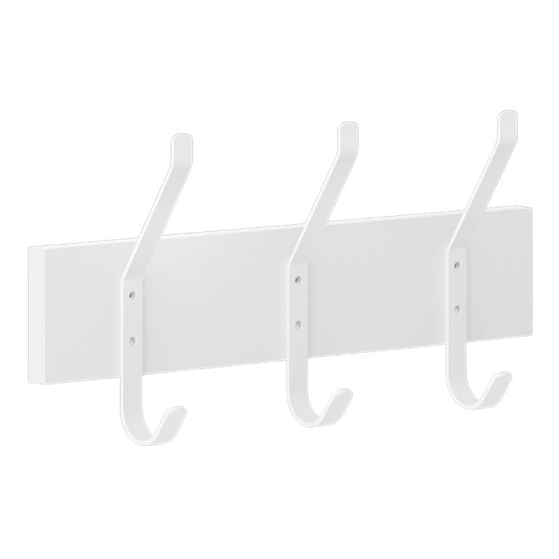 Perchero 3 ganchos MDF rectangular blanco 36 x 17.5 cm