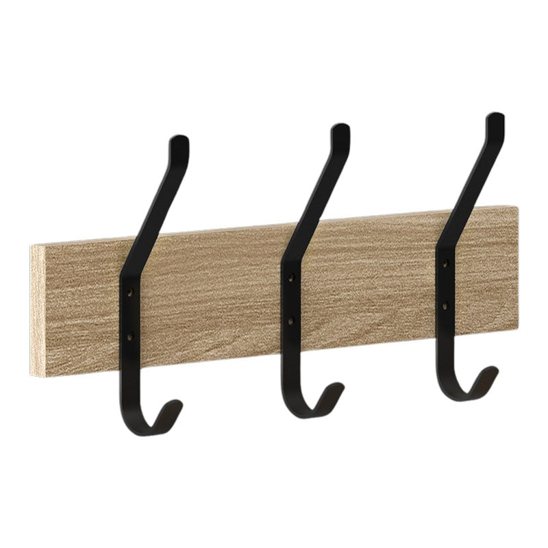 Perchero 3 ganchos MDF rectangular roble miel 36 x 17.5 cm