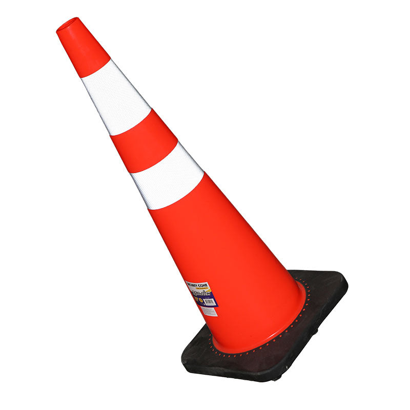 36" Orange Safety Cone with Reflective Strip Majic