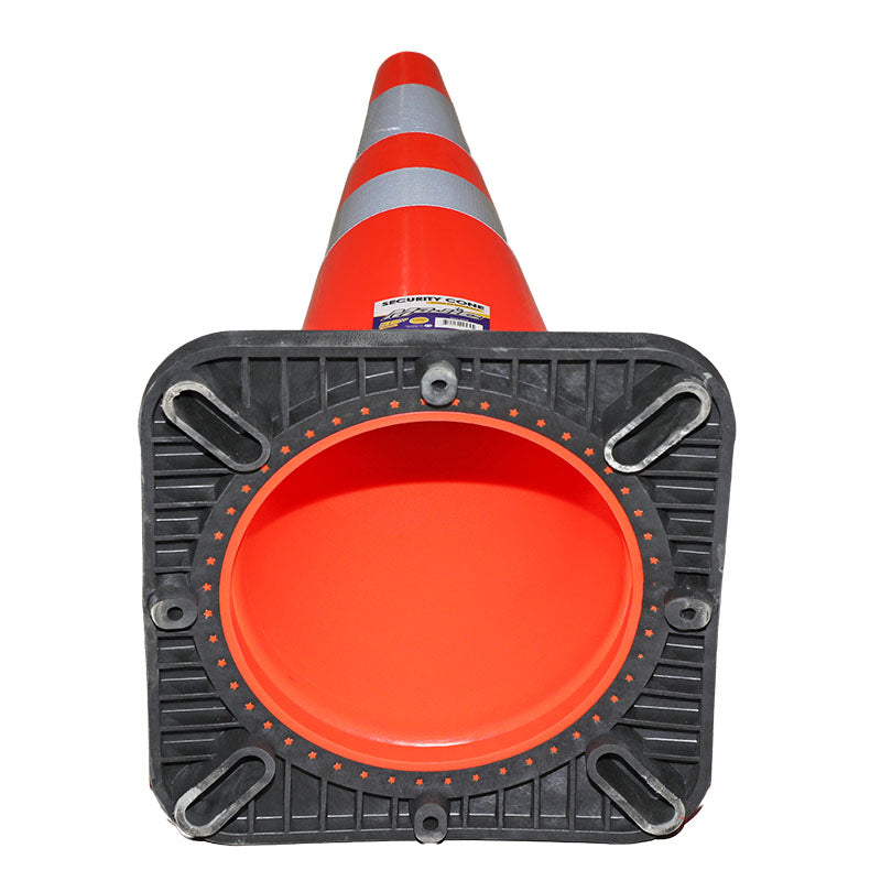 36" Orange Safety Cone with Reflective Strip Majic