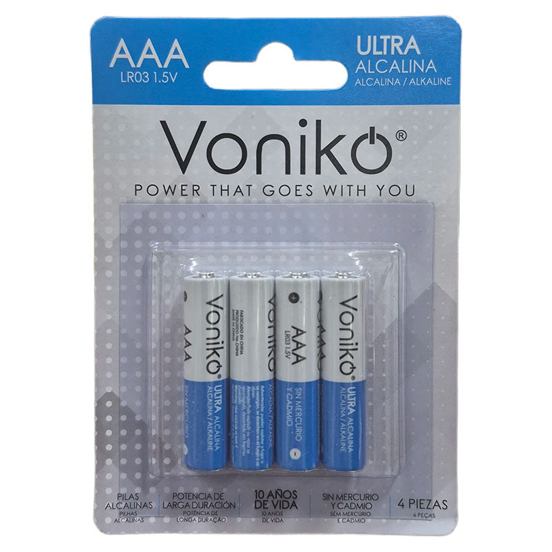 Set 4 baterías AAA Voniko