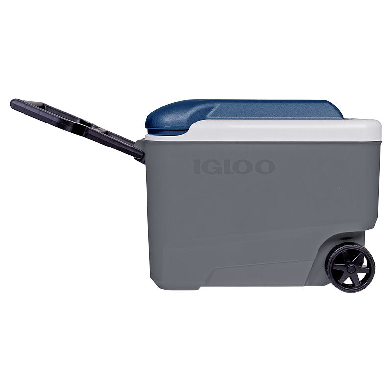 Igloo Maxcold 40 QT 37 Liter Grey and Blue Wheeled Cooler