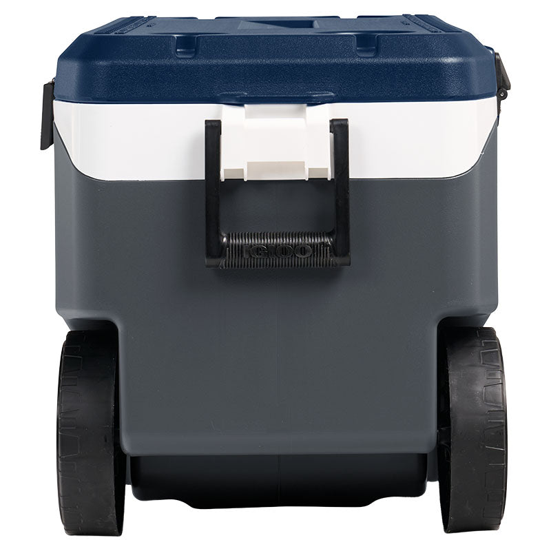 Hielera Maxcold con ruedas 90 QT 85 litros gris y azul Igloo