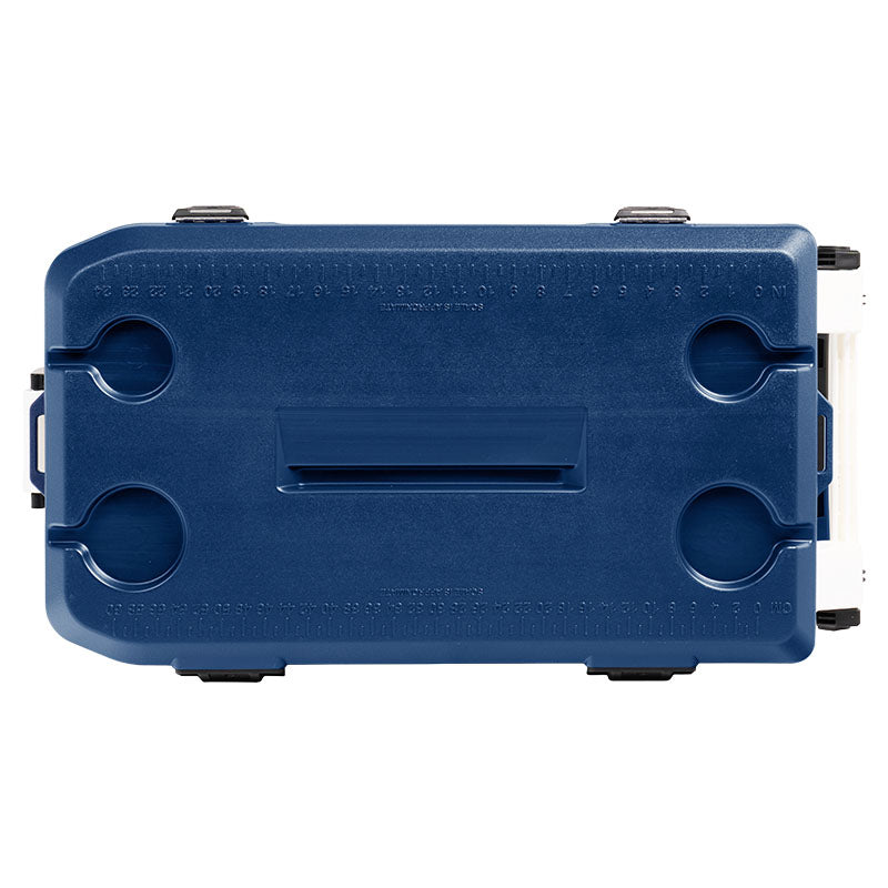 Hielera Maxcold con ruedas 90 QT 85 litros gris y azul Igloo
