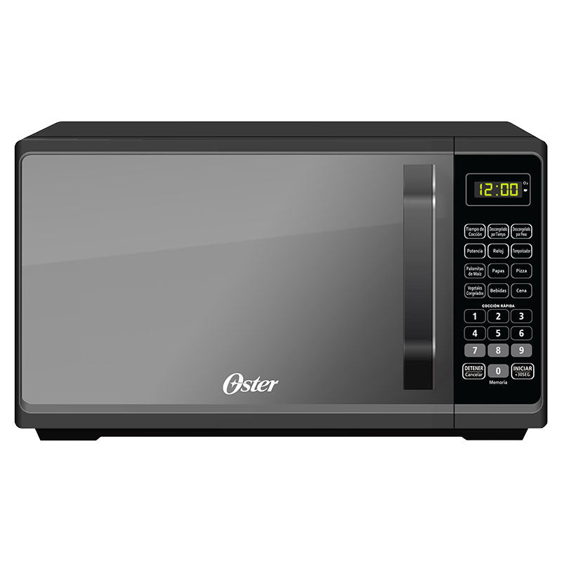 Horno microondas negro 25 litros 0,9 pies con panel digital de acero inoxidable Oster
