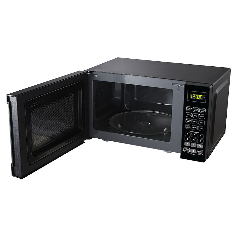 Horno microondas negro 25 litros 0,9 pies con panel digital de acero inoxidable Oster
