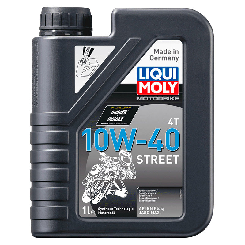 Aceite motor motocicleta 10W--40 1 litro sintético Liqui Moly