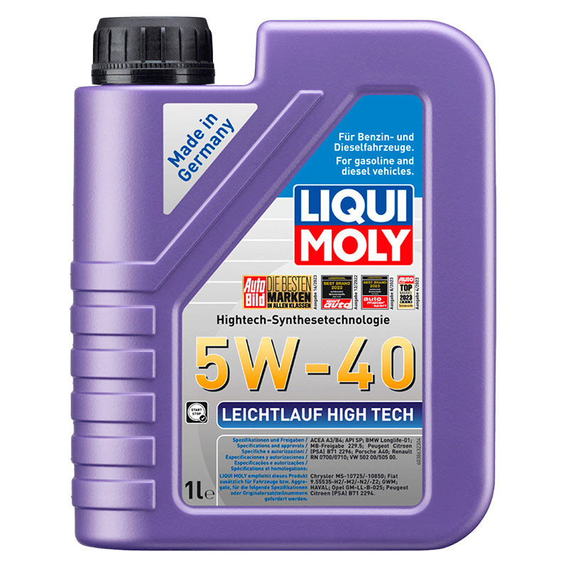 Aceite motor automóvil 5W--40 1 litro sintético Liqui Moly