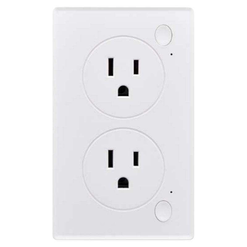 Dual Smart Outlet 10 A 125 VAC with Power Button VTA+