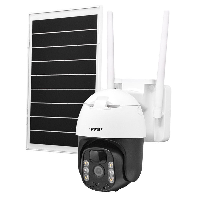 Cámara inteligente para exterior 2K con movimiento incluye panel solar IP66 VTA+