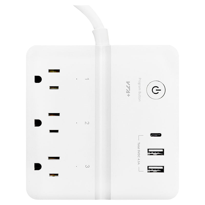 Multitoma inteligente 3 salidas USB-A 1 salidas USB-C VTA+