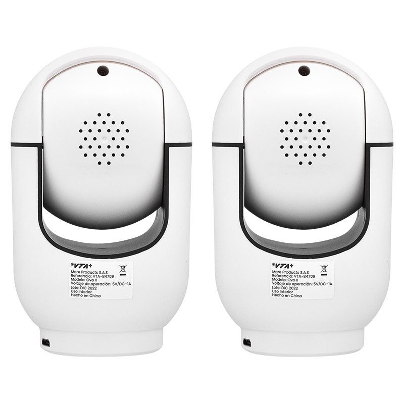 Set de 2 cámaras inteligentes para interior 2K con movimiento VTA+