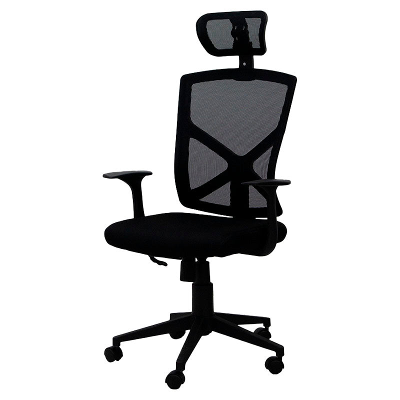 Silla semiejecutiva malla negro soporta hasta 120 kg