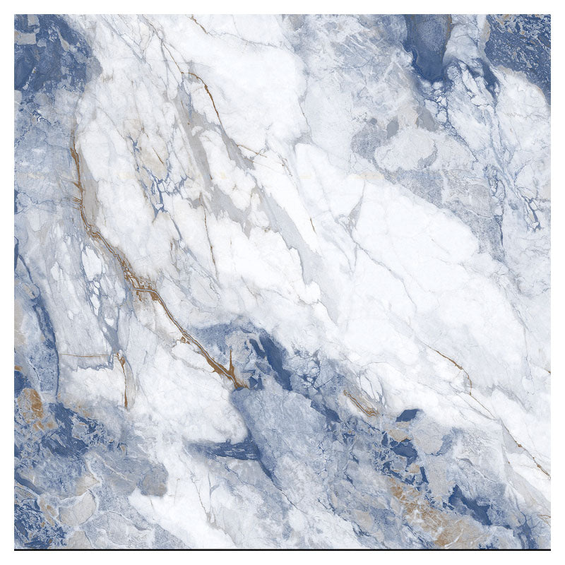 Porcelanato marmoleado azul pulido 60 x 60 cm cubre 1,44 m²
