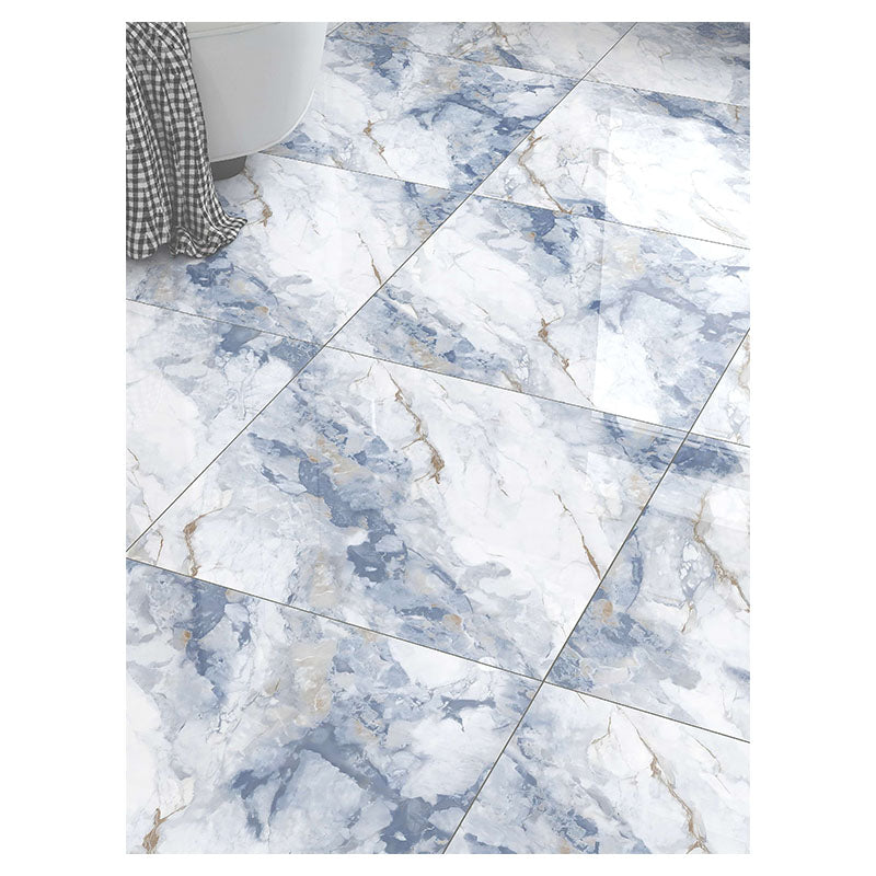 Porcelanato marmoleado azul pulido 60 x 60 cm cubre 1,44 m²