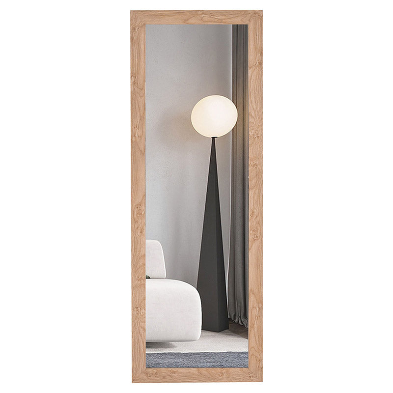 Espejo rectangular 60 x 160 cm marco de MDF madera claro